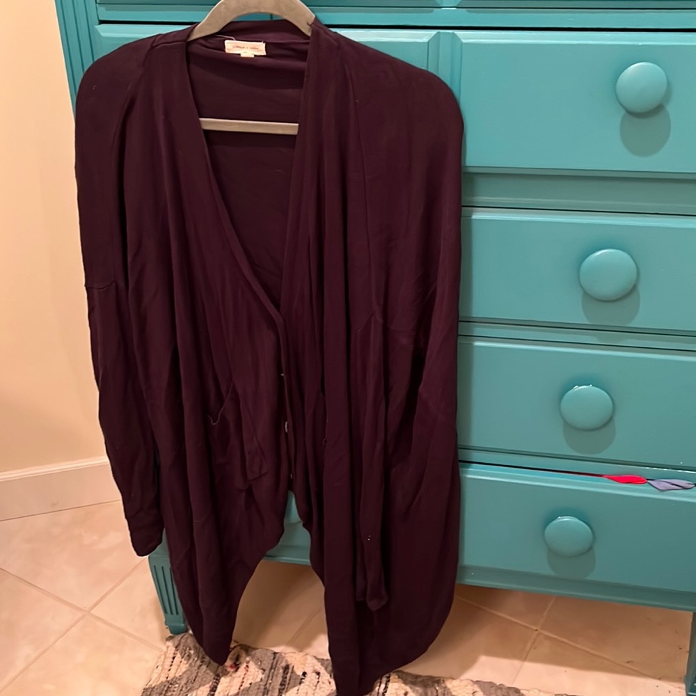Dark purple cardigan from Urban Outfitters